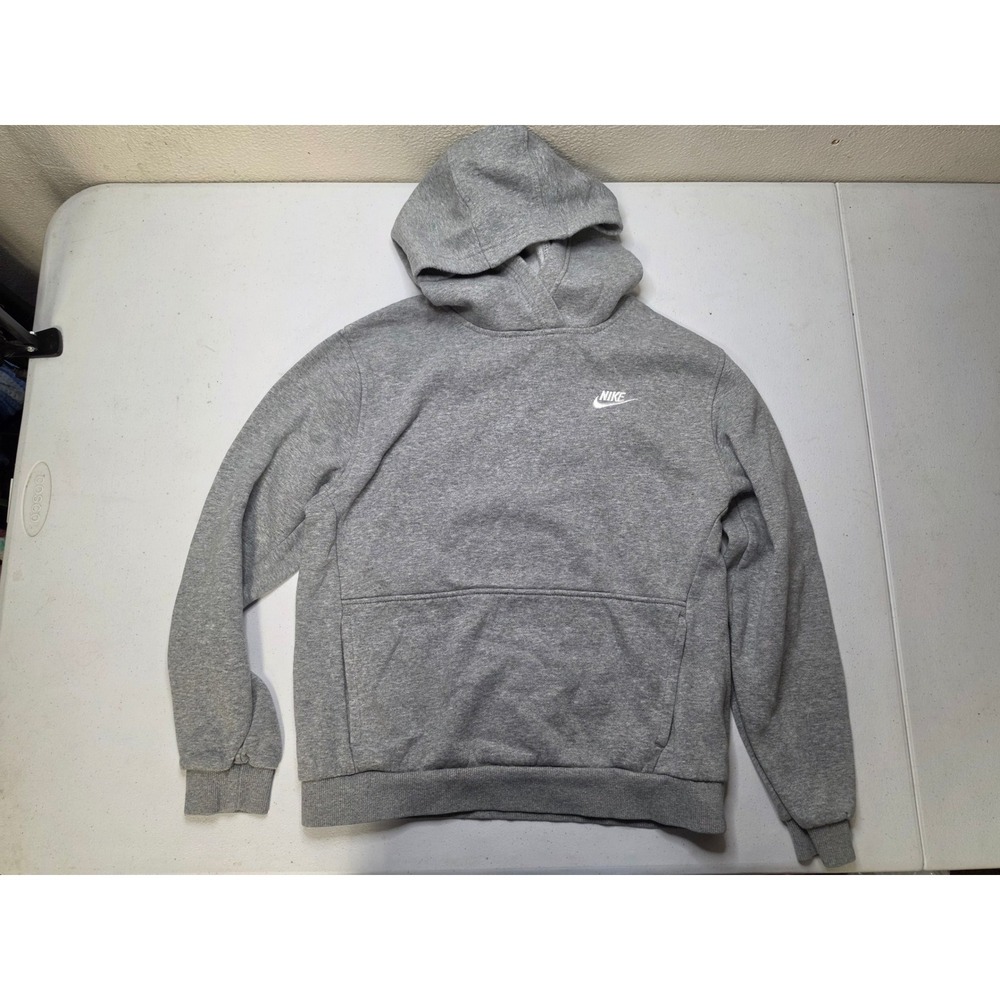 Nike Kids Sportswear Club Fleece Pullover Hoodie Heather Gray XL